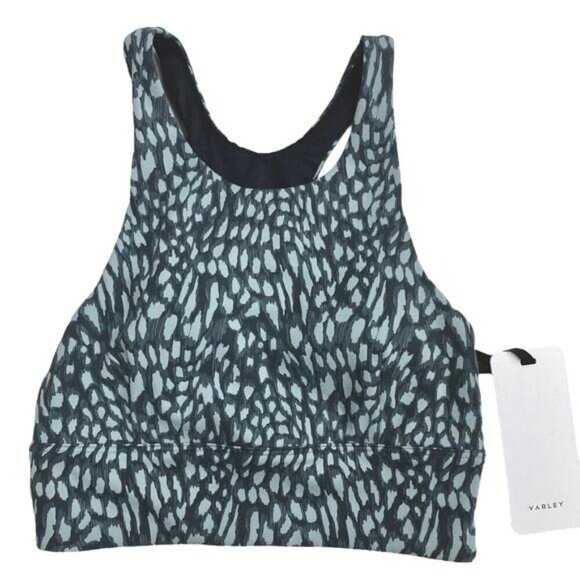 NWT VARLEY Let's Move Harris Sports Bra Sz XS Petrol Motion Speckle - Picture 4 of 6